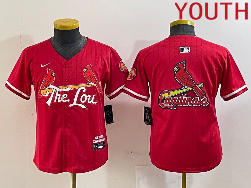 Youth St.Louis Cardinals Blank Red City Edition 2024 Nike MLB Jersey style 3->women mlb jersey->Women Jersey